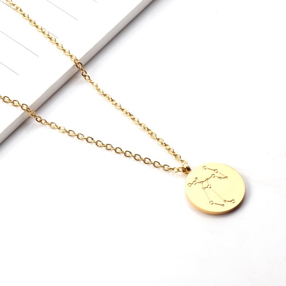 ✨SOLD OUT✨Sagittarius Constellation Engraved Necklace✨ - Picture 2 of 8